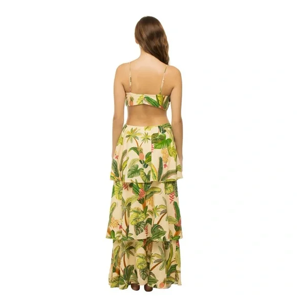 Farm Rio Sand Fruit Maxi Dress - Size L - Picture 3 of 7